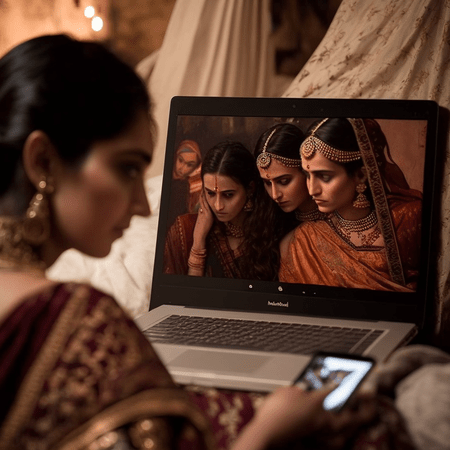 watching_indian_movie_on_laptop